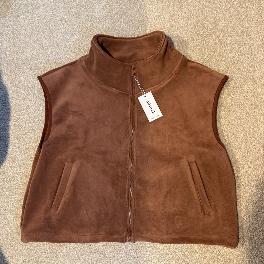Brown Sleeveless Vest